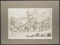 A group of people travelling through the countryside
