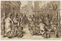Poultry market in an imaginary Venetian setting