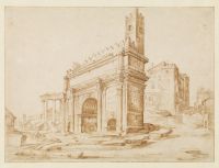 View of the ruined Arch of Septimius Severus