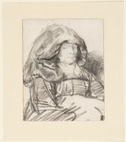 Old woman with a large headdress