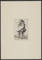 Gentleman wrapped in fur bordered coat (le gentilhomme enroulé dans son manteau bordé de fourrures)