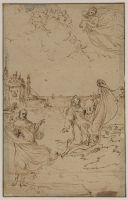 Saint Raimondo of Pennaforte sailing on his robe