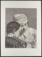 Heads of two boys