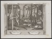 Industry and Idleness, Plate 1, The Fellow 'Prentices at their Looms