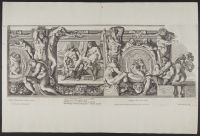 Mythological scenes on the painted walls in the Galleria Farnese
