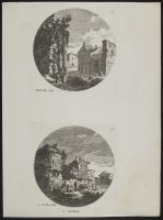 Landscape with buildings and classical ruins