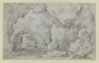 Rocky landscape - study for 'Saint Peter in Penitence' (Dulwich Picture Gallery) (recto)