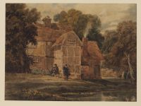 Cottage among trees