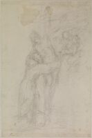 Saint Francis embracing the Crucified Christ (recto)