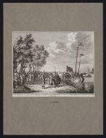 Onderhandeling tusschen twee Afgevaardigden der Regeeringe van Amsterdam en Graave Willem Fredrik van Nassau, voor de Hofstede Welna aan den Amstel, 1650 (Negotiations between representatives of Amsterdam and Count Willem on the Amstel)