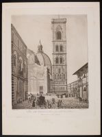 Veduta della Cattedrale di Firenze presa dall'Arco de' Pecori