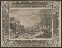 Winter scene with skaters