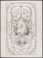 Ornamental design with figures and a swing