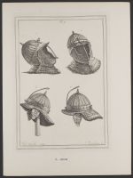 Four views of helmets