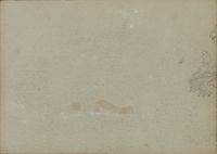 Faint counterproof of landscape with trees (recto)