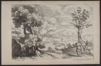 Landscape with figures by a river
