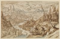 Mountain landscape with river