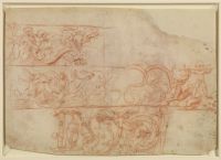 Two standing male figures (studies for Evangelists?) (recto)