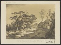 Farm buildings in a landscape