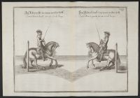 Two equestrian studies - the horses moving in a large circle