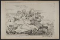 Landscape with a house on a hill