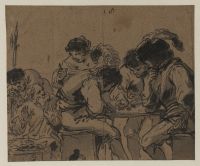 Men playing dice (recto)