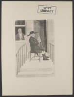 Robert Craig Esq of Riccarton, seated at the door of his own  house in Princes Street