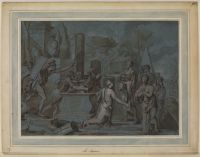 Ulysses discovers Astyanax hidden in Hector's tomb (formerly 'One of Priam's sons discovered hidden in a tomb')