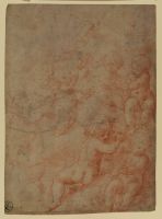 Cherubs in clouds (recto)