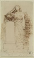 Female figure representing Contemplation - study for the monument to John Braithwaite