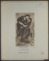 Illustration with two female figures embracing