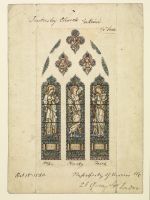 Design for a stained-glass window in St Peter's Church, Tankersley