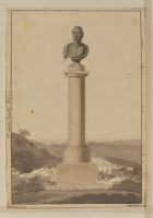 Design for a monument - column surmounted by a bust
