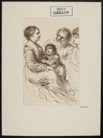 Seated woman with a child and figures