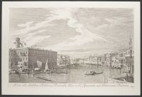 Hinc ab Aedibus Publicis Rivoalti, illinc a SS. Apostolis ad Grimanam Domum (View from the Rialto Bridge)