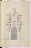 Front elevation of a military gateway VI