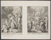 Christ Raising the Dead and Christ Ascending to heaven Enthroned  as Father of all.