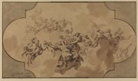 Study for a ceiling painting with Gods in the sky