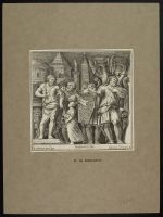 Façade of the Palazzo Milesi: Classical scene with figures and elephants