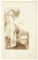 The artist's daughter Louise playing the fortepiano