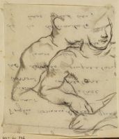 Male figure - study for 'The Coast of Britain' (recto)