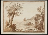 Landscape with tree and figures
