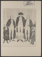 Three Giants, with a Group of Spectators