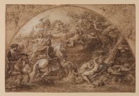 Louis XIV crossing the Rhine (recto)