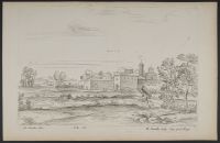 Landscape with a man carrying a basket on his back