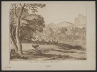 Landscape with a lake in the middle distance