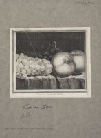 Still-life with grapes and peaches