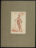 Figure of a man with a poleaxe or pike