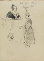 Figure studies in Turkish costume (recto)
