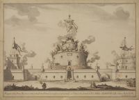 Structure erected to celebrate annual presentation of Chinea (white horse) to the Pope by King of the Two Sicilies